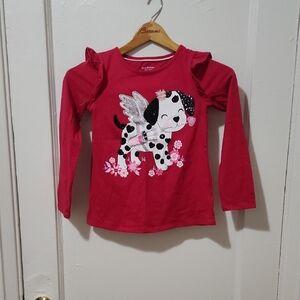 Pink Kids Shirt with Dalmatian Design
